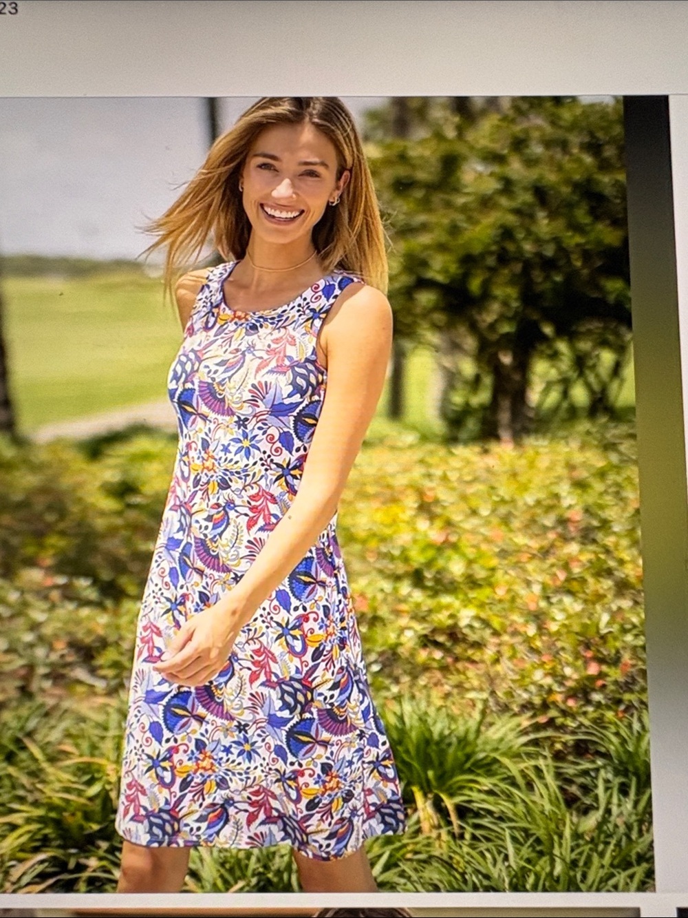 Jude Connally Beth Floral Hummingbird Shift Dress L